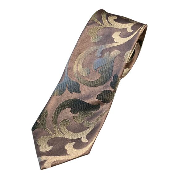 Alfani Mens 100% Silk Necktie Baroque Damask Pattern 59" x 3.5" - Picture 1 of 5